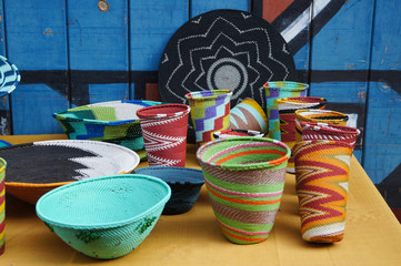 Colorful handmade bowls and vases for sell,South Africa.