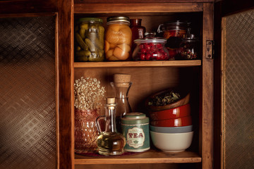 Domestic stocks with pickled vegetables