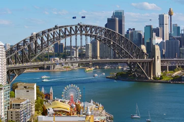 Fotobehang Panoramic view of Sydney skyline © Rafael Ben-Ari