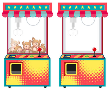 Arcade game machines with dolls