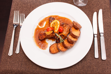 chicken with roasted potatoes