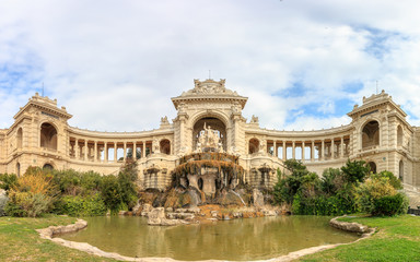 Fototapeta na wymiar Panorama of Palais Longchamp in Marseille