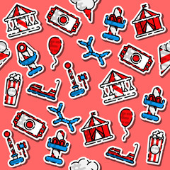 Colored Amusement park pattern