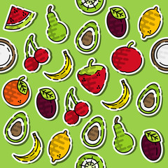 Colored fruits pattern