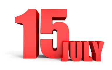 July 15. Text on white background.