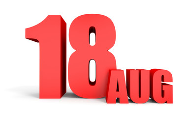 August 18. Text on white background.