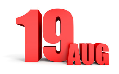 August 19. Text on white background.