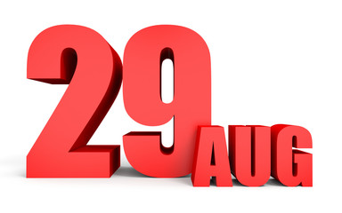 August 29. Text on white background.