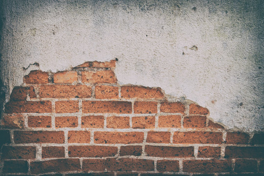 Old cracked brick wall texture background