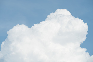 Big white cloud and blue sky background