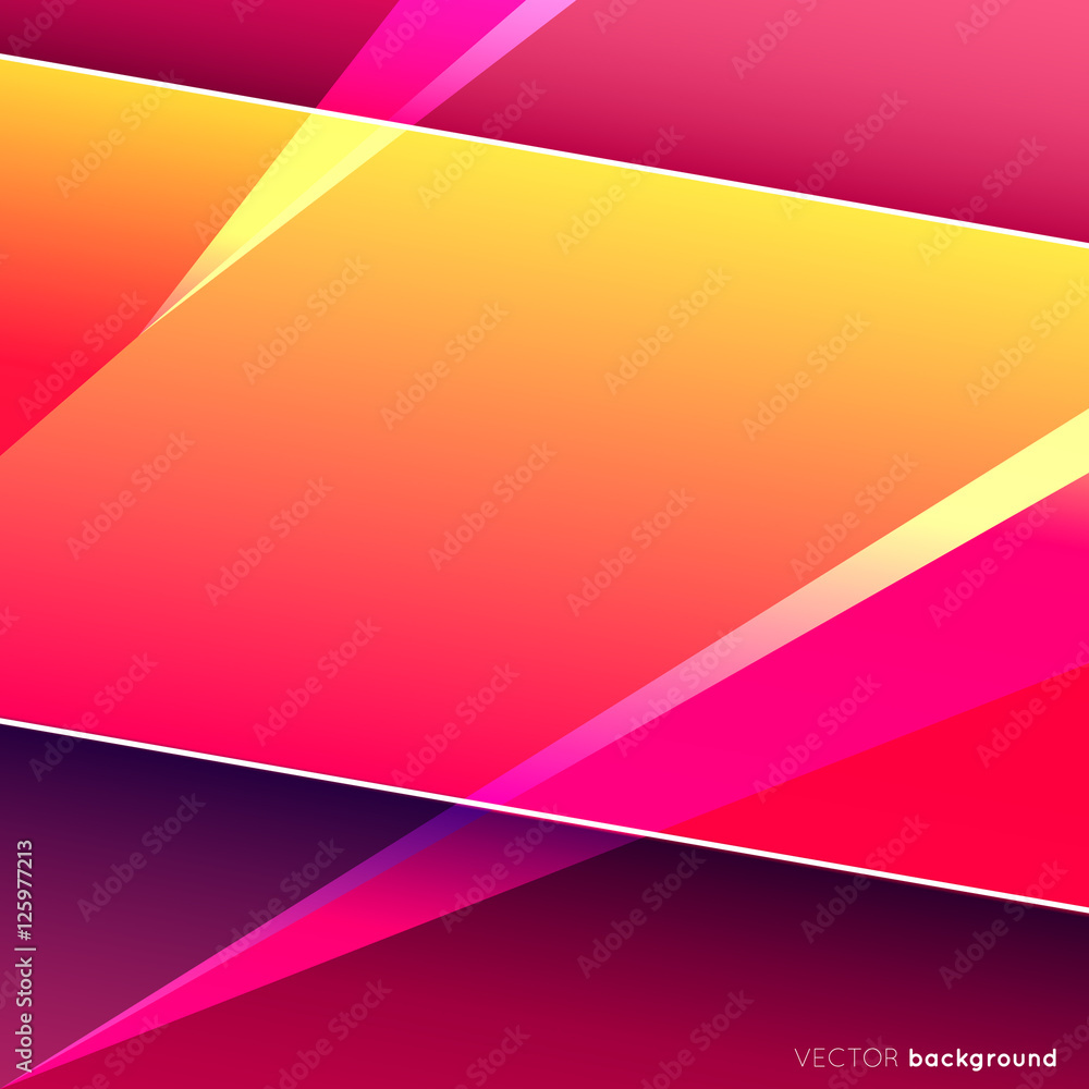 Poster square color abstract background with graphic elements.