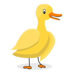 Cartoon yellow duck