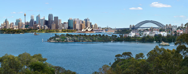 Fototapeta na wymiar Panoramic view of Sydney skyline