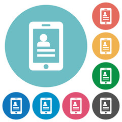 Mobile contacts flat icons
