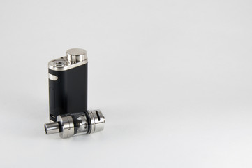 E-cigarette or vaping device. Mod with tank.