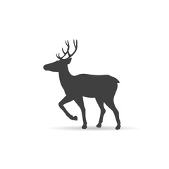 Vector emblem monochrome deer
