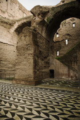Terme di Caracalla, baths of Caracalla, mosaics,  Rome, Italy