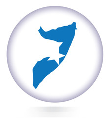 Somalia map button with national flag