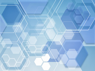 Obraz na płótnie Canvas Abstract science Background. Hexagon geometric design