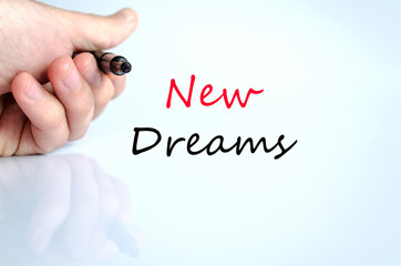 New dreams text concept