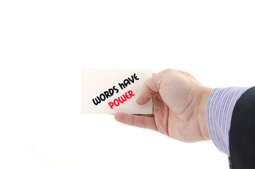 Words have power text concept