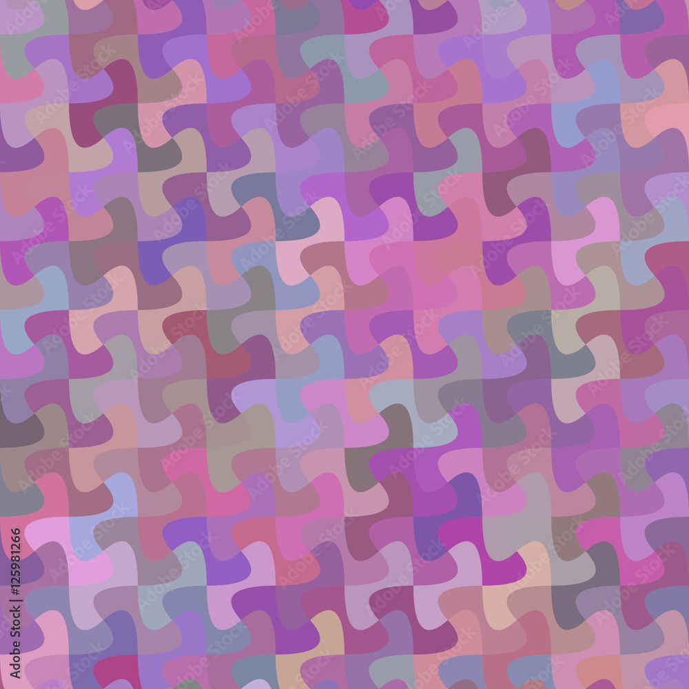 Poster multicolor curved puzzle pattern background design