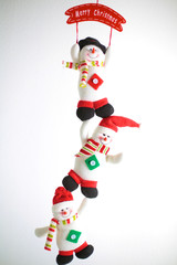 Christmas composition with gift box and decorations