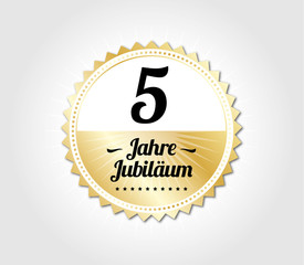 5 Jahre Jubiläum Modern Gold