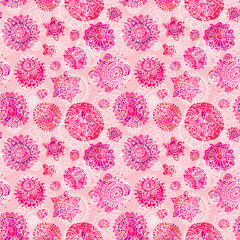 Abstract colorful cute pattern with hand drawn elements