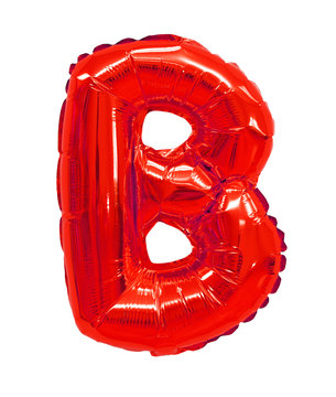 Letter B From A Balloon Red