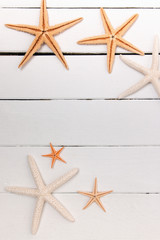 starfish on white wood