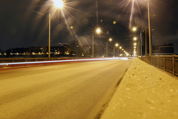 Night and the bright lights of the big city