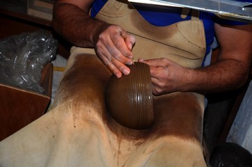 Artisanat canarien : manufacture de céramiques (Moulin de Mazo)