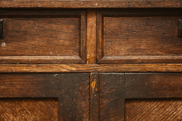 Background texture of ancient wooden furniture. shabby background