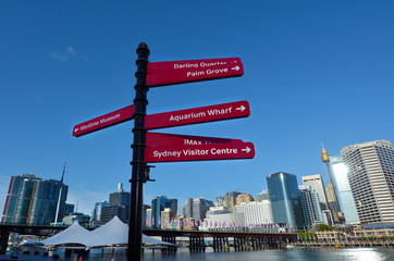 Cityscape of Darling Harbour Sydney New South Wales Australia