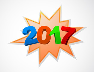 new year christmas  2017 design 3d