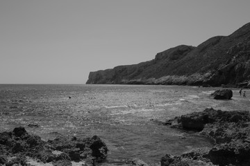 Obraz premium Playa en España en Blanco y negro