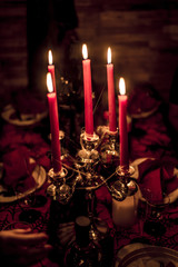 Halloween Party candle light table dark decoration