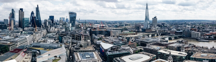 London cityscape aerial view