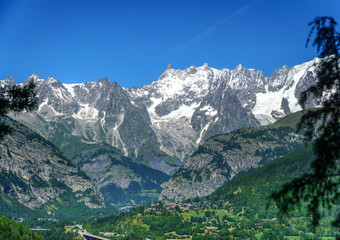 Landscape Mont Blanc from Italy