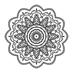 Ornate mandala round pattern.