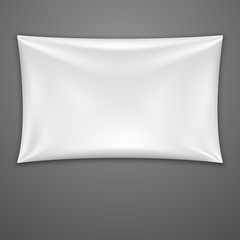 White Textile Banner. Vector