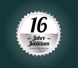 16 Jahre Jubiläum Modern