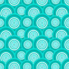 Pattern of azure circles. Vector background illustration.