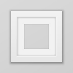 Realistic Picture Frame. Square. Vector