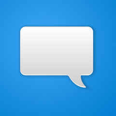 Paper Cut Speech Bubble Background. Vector Illustration
