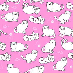 Obraz premium cartoon character kitten