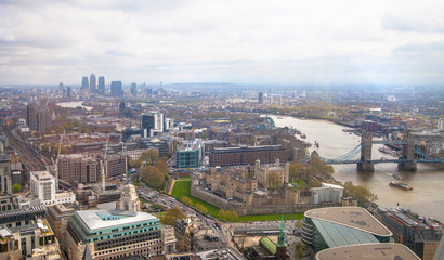 City of London view include Canary Wharf business aria