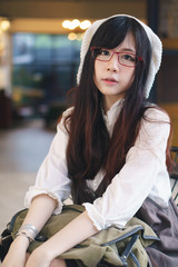 Portrait of charming Asian girl