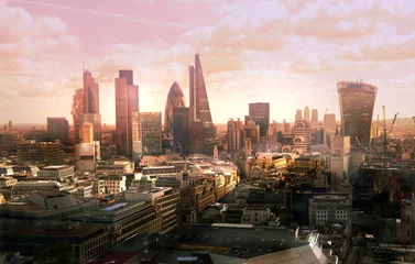 Dekokissen Blick auf London bei Sonnenuntergang © IRStone